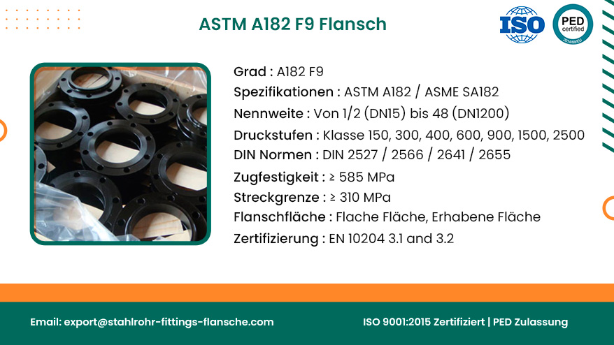 ASTM A182 F9 Flansch