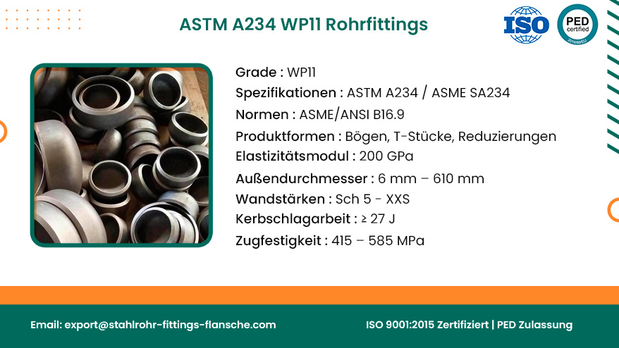 ASTM A234 WP11 Rohrfittings