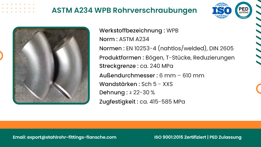 ASTM A234 WPB Rohrverschraubungen