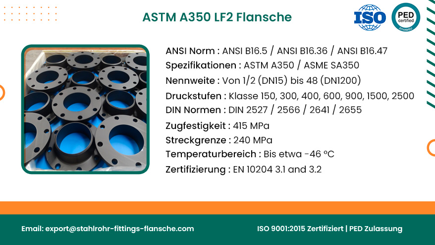 ASTM A350 LF2 Flansche