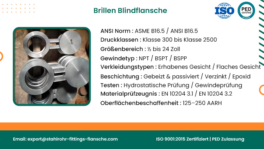 Brillen Blindflansche