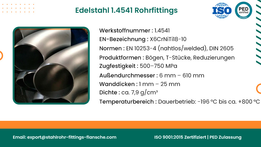 Edelstahl 1.4541 Rohrfittings