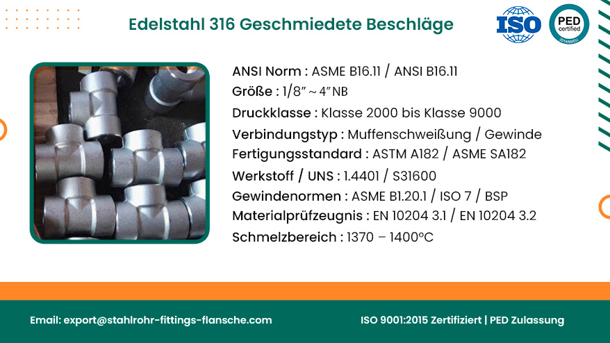 Edelstahl 316 Geschmiedete Beschläge