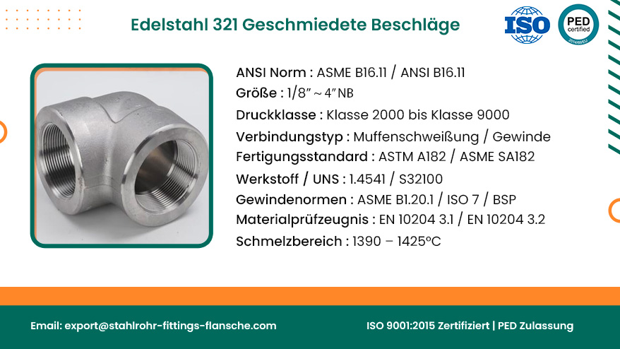 Edelstahl 321 Geschmiedete Beschläge