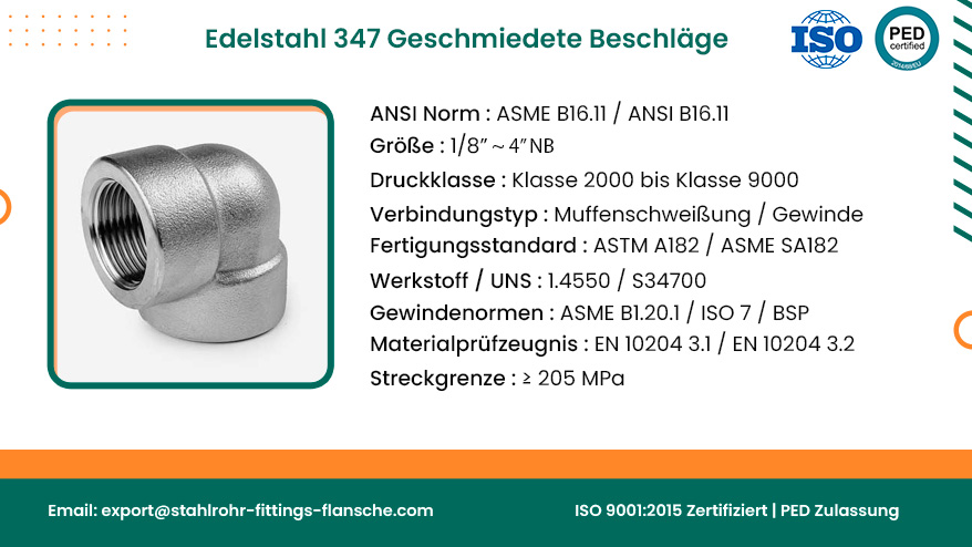 Edelstahl 347 Geschmiedete Beschläge