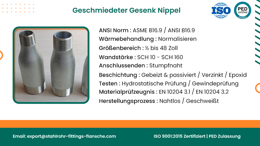 Geschmiedetes Gesenk Nippel