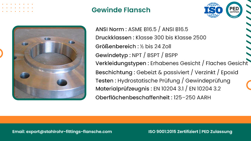 Gewinde flansche