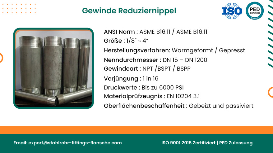 Gewinde reduziernippel