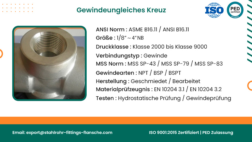 Gewindeungleiches Kreuz