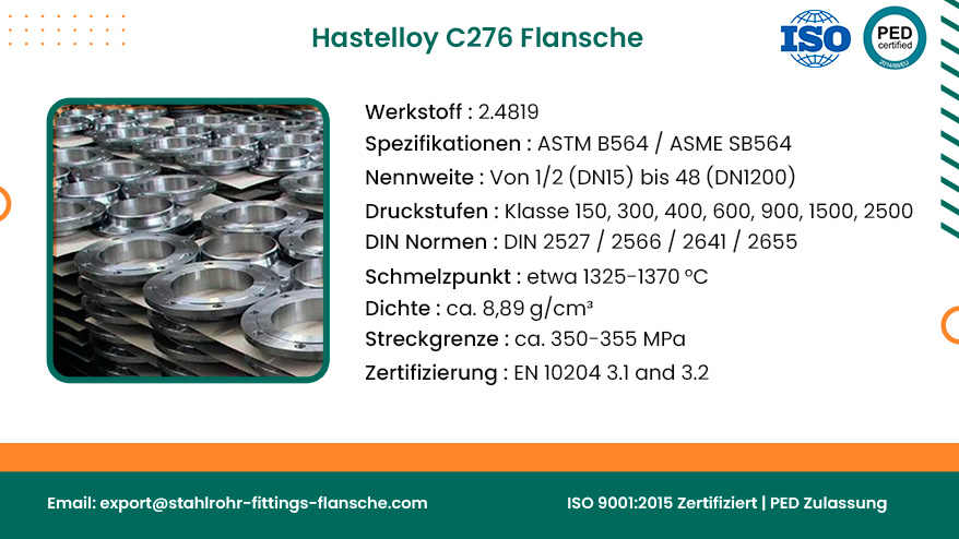 Hastelloy C276 Flansche Hastelloy C276 Flansche
