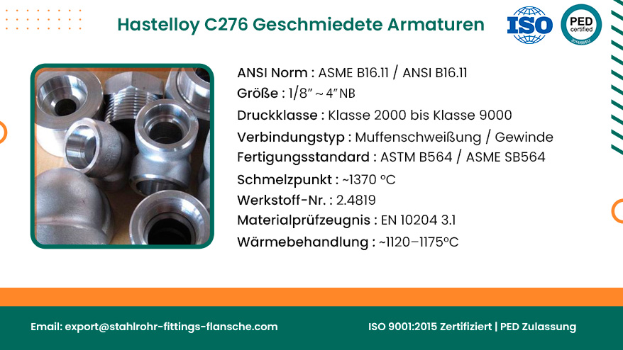 Hastelloy C276 geschmiedete Armaturen