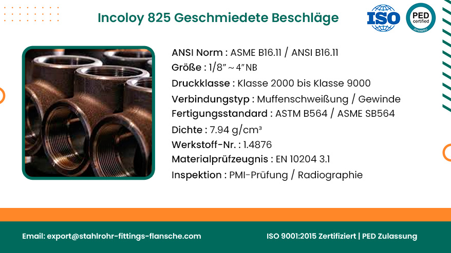 Incoloy 825 Geschmiedete Beschläge