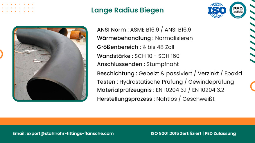 Lange Radius Biegen
