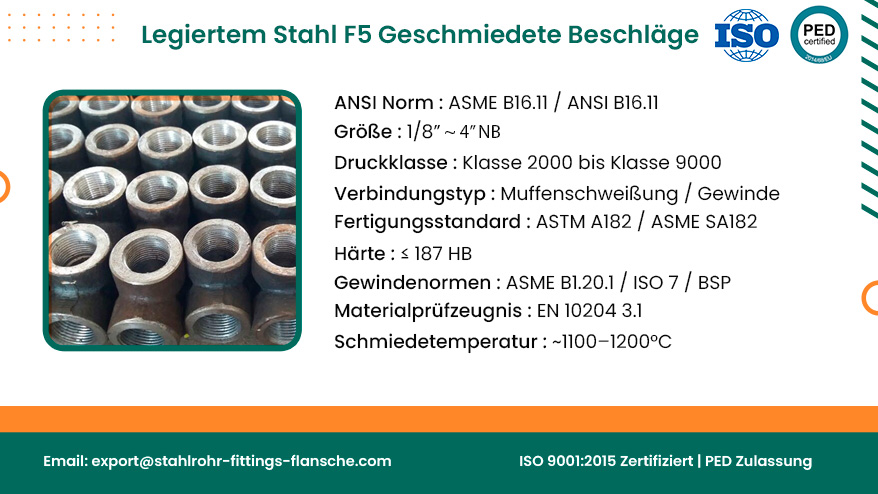 Legiertem Stahl F5 Geschmiedete Beschläge