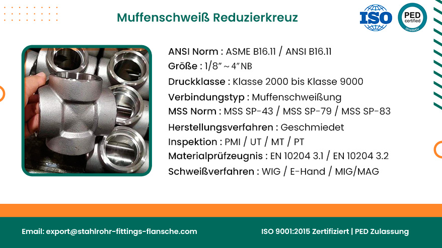 Muffenschweiß Reduzierkreuz