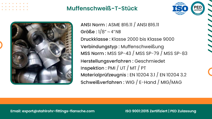 Muffenschweiß-T-Stück