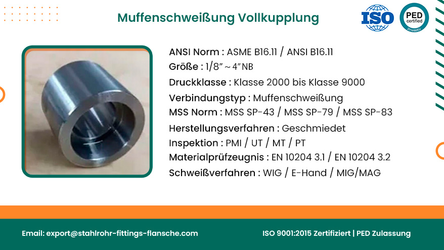 Muffenschweißung Vollkupplung
