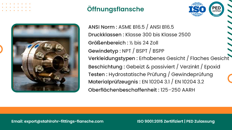 Öffnung Flansche