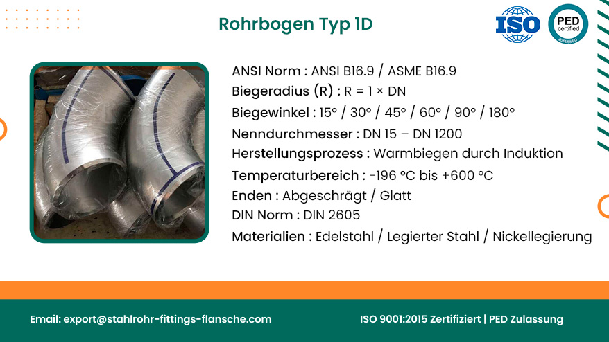 Rohrbogen Typ 1D
