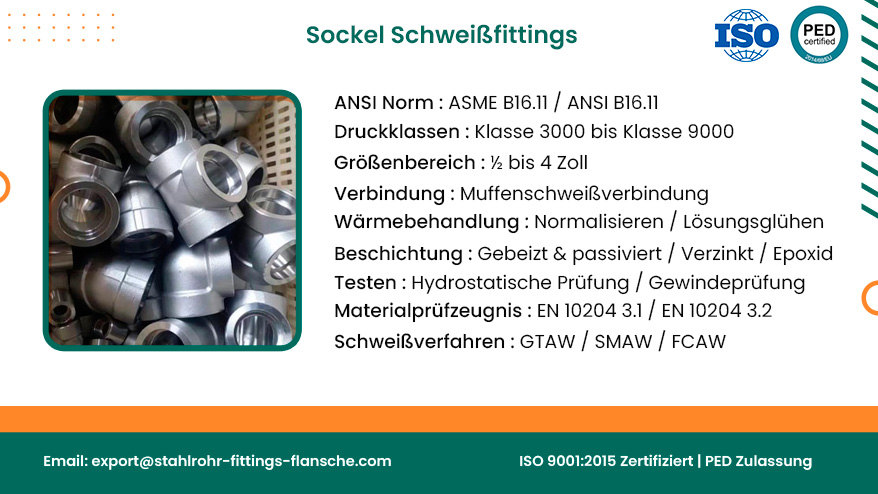 Sockel Schweißfittings
