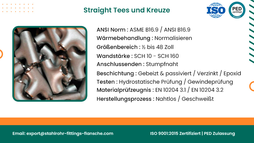 Straight Tees und Kreuze