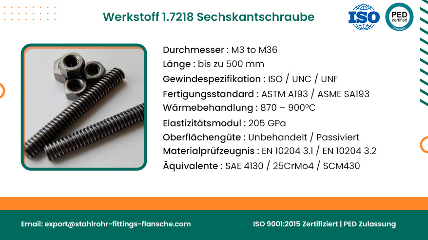 Werkstoff 1.7218 Sechskantschraube