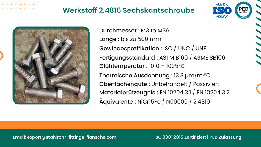 Werkstoff 2.4816 Sechskantschraube