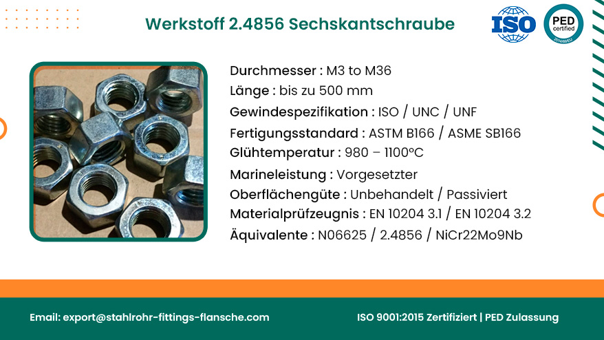 Werkstoff 2.4856 Sechskantschraube