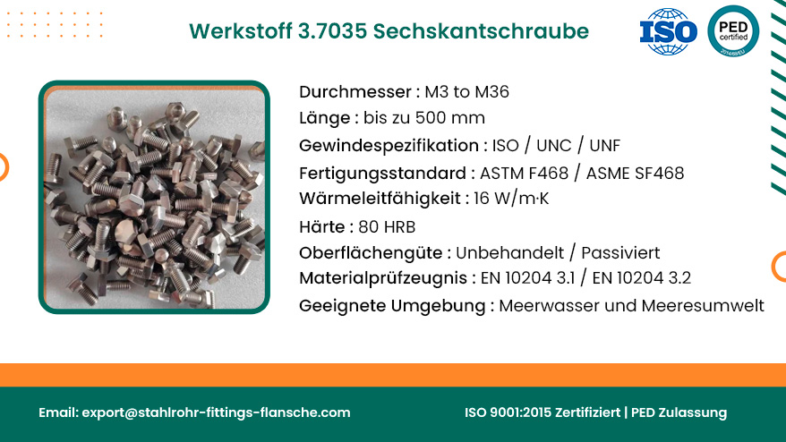 Werkstoff 3.7035 Sechskantschraube